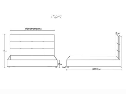 Кровать Димакс Норма Агат с подъемным механизмом 140х200
