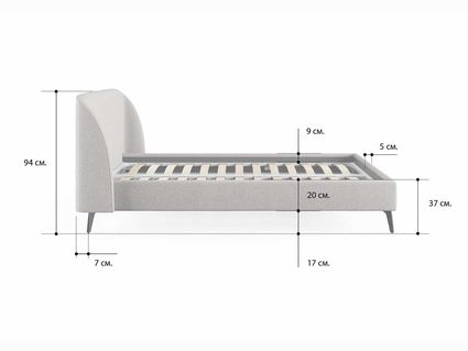 Кровать Сонум Rosa Экокожа Белая 90х190