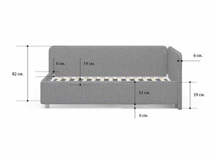Кровать Сонум Capri Рогожка Марсала 90х190