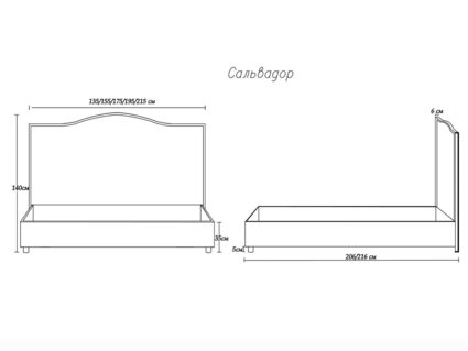 Кровать Димакс Сальвадор Сапфир с подъемным механизмом