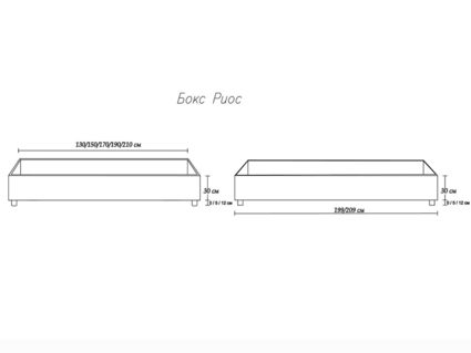 Кровать Димакс Риос Нуар с подъемным механизмом 90х200