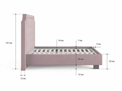 Кровать Сонум Elysium Экокожа Белая (с подъемным механизмом) 160х190
